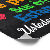 Spanisches Klassenposter Poster (Ecke)