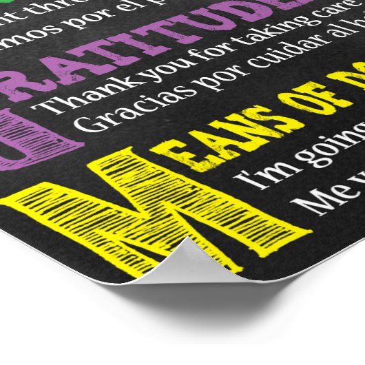 Spanisches Klassenposter Poster (Ecke)