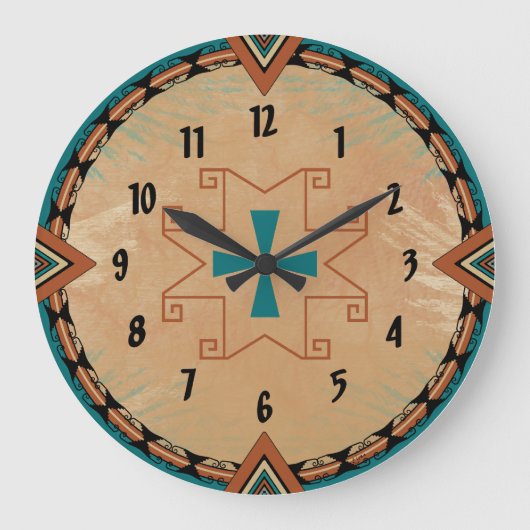 Spanisches Kreuz Große Wanduhr (Vorderseite)