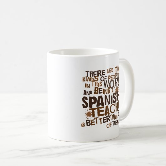 Spanisches Lehrer-Geschenk Kaffeetasse (VorderseiteRechts)