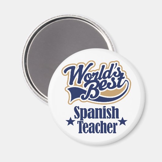 Spanisches Lehrergeschenk für (Welten am besten) Magnet (Vorderseite/Rückseite)