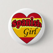 Spanisches Mädchen Button (Vorderseite)