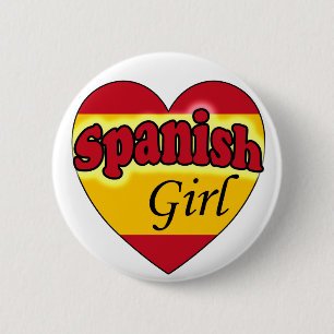 Spanisches Mädchen Button