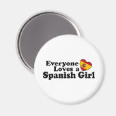 Spanisches Mädchen Magnet (Vorderseite/Rückseite)