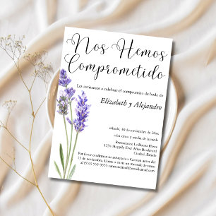 Spanisches Minimal Lavendel Hochzeits Verlobungsfe Einladung