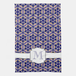 Spanisches Mittelmeerfamilien-Monogramm der art-| Geschirrtuch