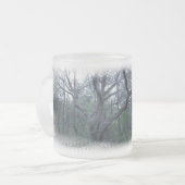 Spanisches Moos auf Eichen-Baum-mattierter Schale Mattglastasse (Vorderseite Links)