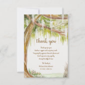 Spanisches Moss Beileid Dankeschön Karte (Vorderseite)