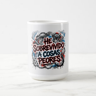 Spanisches Motorradfahrer-Zitat – Graffiti Kaffeetasse