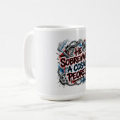 Spanisches Motorradfahrer-Zitat – Graffiti Kaffeetasse (Vorderseite Links)