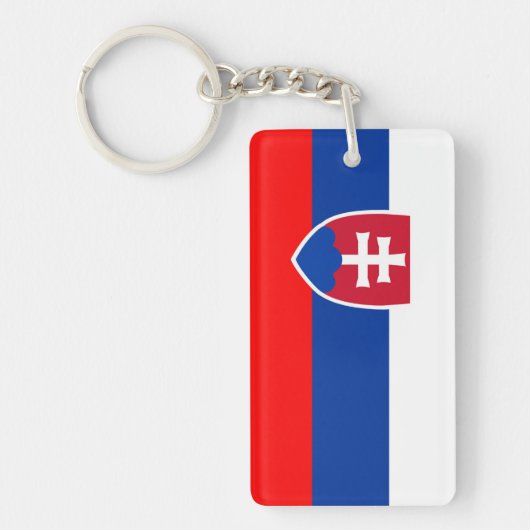 Spanisches Nationssymbol Slowakei-Landesflagge Schlüsselanhänger (Vorderseite)