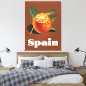 Spanisches Orangenplakat Leinwanddruck (Insitu (Schlafzimmer))