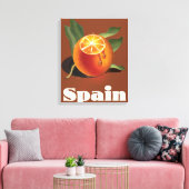 Spanisches Orangenplakat Leinwanddruck (Insitu (Wohnzimmer))