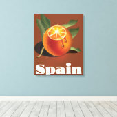 Spanisches Orangenplakat Leinwanddruck (Insitu (Holzboden))