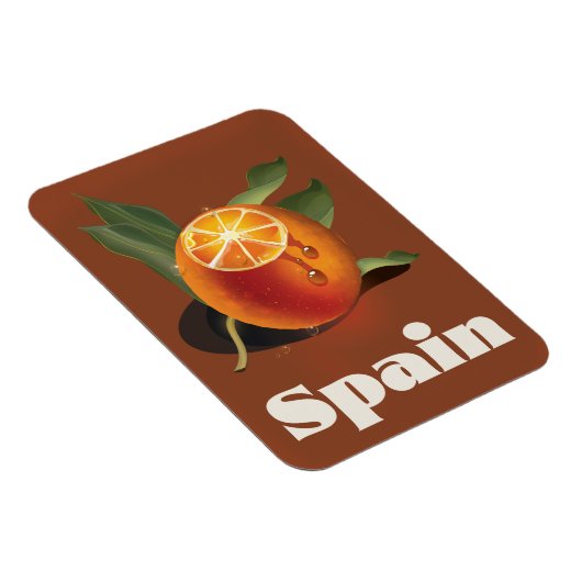 Spanisches Orangenplakat Magnet (Rechte Seite)
