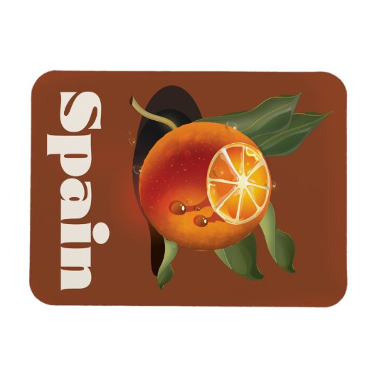 Spanisches Orangenplakat Magnet (Horizontal)