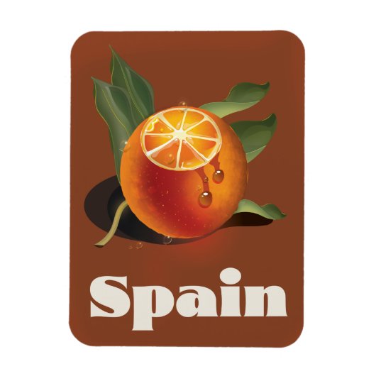 Spanisches Orangenplakat Magnet (Vertikal)