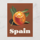 Spanisches Orangenplakat Postkarte (Vorderseite)