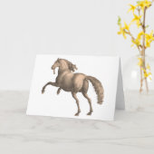 Spanisches Pferd - Grußkarte Karte (Gelbe Blume)