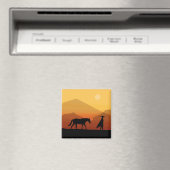 Spanisches Pferd und Man Sunset Magnet (In Situ (Geschirrspüler))