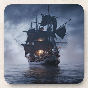 Spanisches Piratengalleon-Schiff  Getränkeuntersetzer