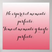 Spanisches Poster - Pink ombre - Keine Espresse.. (Vorne)