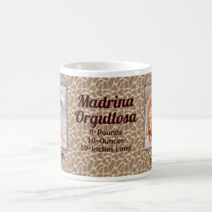 Spanisches Proud Godmutter Giraffe Print Foto Kaffeetasse