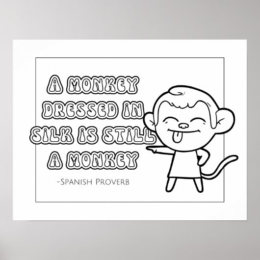 Spanisches Proverb Coloring Poster (Vorne)