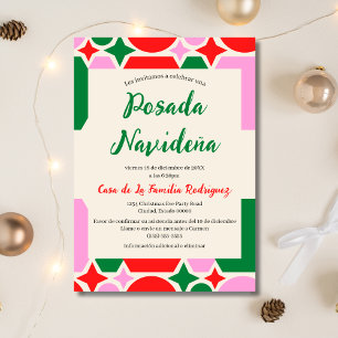 Spanisches Retro-Weihnachtspostfest Posada Navideñ Einladung