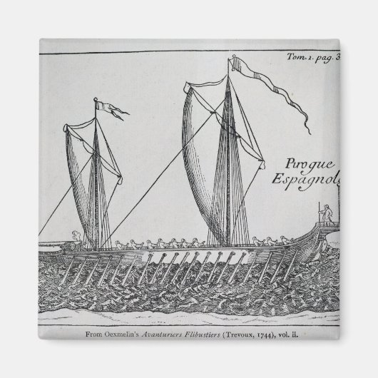 Spanisches Schiff" Magnet (Vorne)