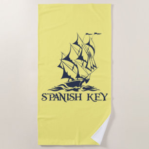 Spanisches Schlüsselhandtuch am Strand - Logo der Strandtuch