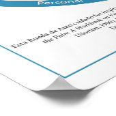 Spanisches Selbstpflegerad Poster (Ecke)