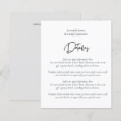 Spanisches Skript Hochzeit Detalles Template Umsch (Vorne/Hinten)