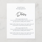Spanisches Skript Hochzeit Detalles Template Umsch (Vorderseite)
