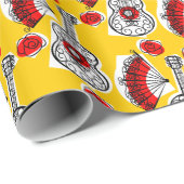 Spanisches Souvenirpapier Geschenkpapier (Rolleneckpunkt)