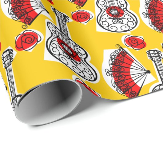 Spanisches Souvenirpapier Geschenkpapier (Rolleneckpunkt)
