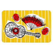 Spanisches Souvenirportrait Magnet (Horizontal)