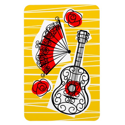 Spanisches Souvenirportrait Magnet (Vertikal)