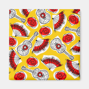 Spanisches Souvenirs Multimagnet-Quadrat Magnet