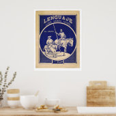 Spanisches Sprachlehrbuch Don Quixote Sancho Panza Poster (Küche)