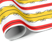 Spanisches Streifenpapier Geschenkpapier (Rolleneckpunkt)