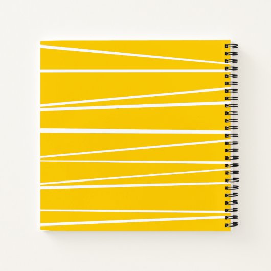 Spanisches Strip-Gelbes Notebook Notizblock (Rückseite)