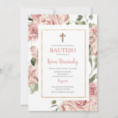 Spanisches Taufmädchen Einladung (Vorderseite)