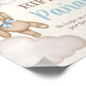 Spanisches Teddy Bear Diaper Raffel-Zeichen Poster (Ecke)