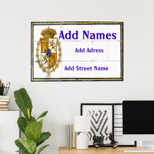 Spanisches Tile-Poster Poster (Heimbüro)