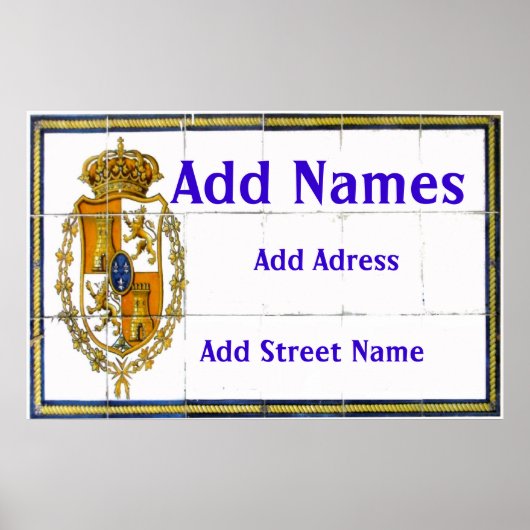 Spanisches Tile-Poster Poster (Vorne)