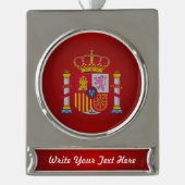 Spanisches Wappen Banner-Ornament Silber (Vorderseite)
