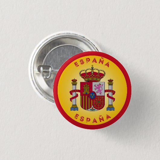 Spanisches Wappen Kreisform Button (Vorne & Hinten)