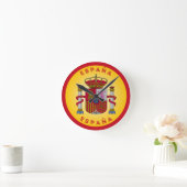 Spanisches Wappen Kreisform Runde Wanduhr (Zuhause)