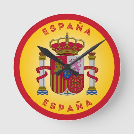 Spanisches Wappen Kreisform Runde Wanduhr (Vorderseite)